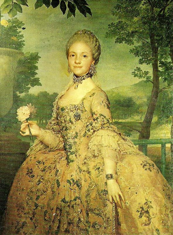 Anton Raphael Mengs maria luisa of parmathe princess of asturias Sweden oil painting art